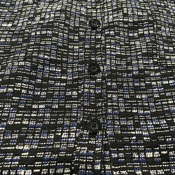 [10]Banana Republic Black Blue A-Line Mini Skirt for Work - Picture 3 of 10